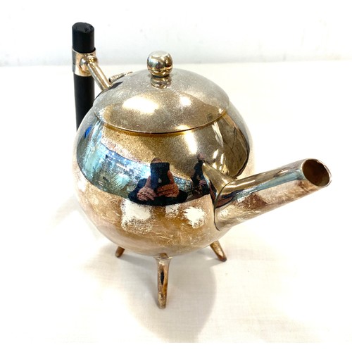 124 - Silver plated Christopher Dresser tea pot