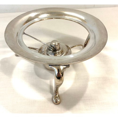 138 - Silver plated Spirit kettle complete with burner