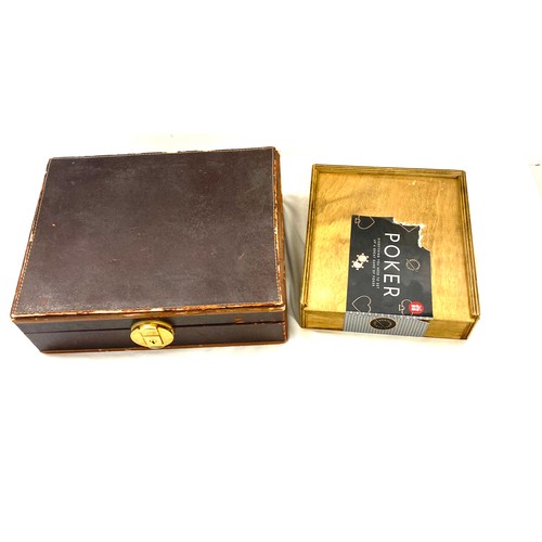 165 - Cased poker set and a cased games set