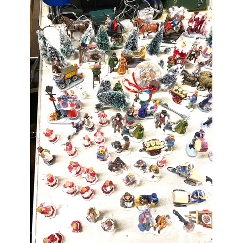 176 - Large selection Lemax christmas village scene figures