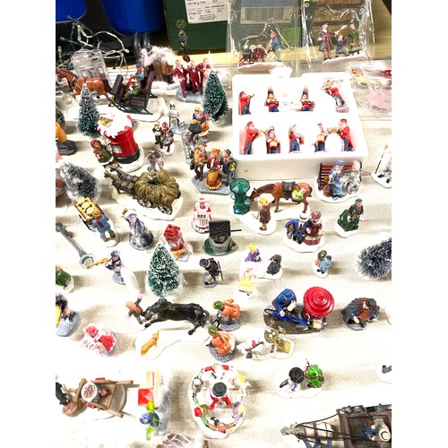 176 - Large selection Lemax christmas village scene figures