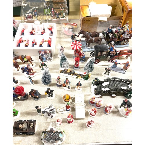 176 - Large selection Lemax christmas village scene figures