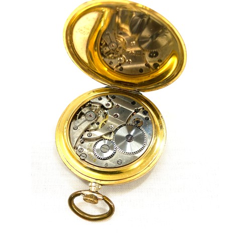 500 - Rolled gold open faced pocket watch in working order