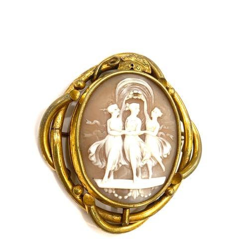 502 - Large pinchbeck cameo ' The Three Graces'