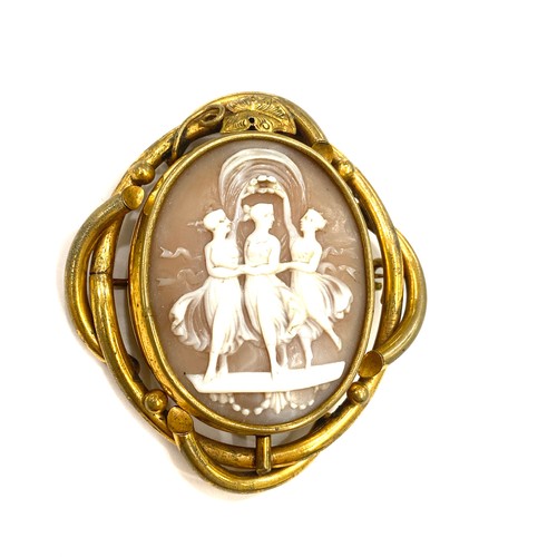 502 - Large pinchbeck cameo ' The Three Graces'