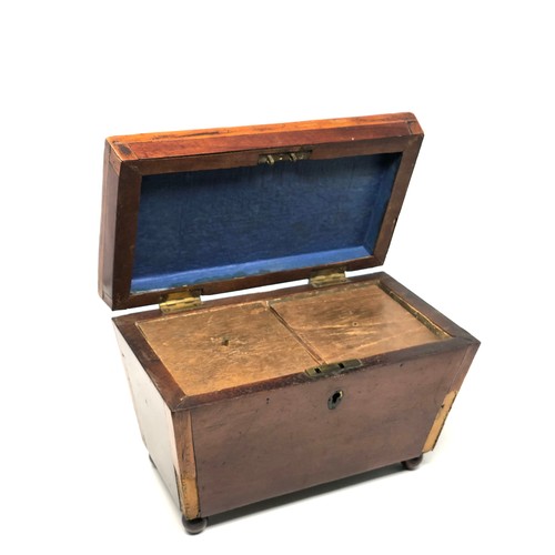 109 - Antique mahogany tea caddy for restoration