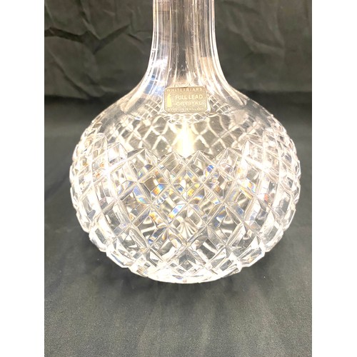 36 - A Whitefriars full lead crystal glass decanter