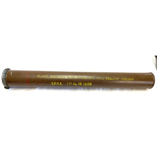 71 - Vintage Flare, Ground Indicating No1. MK.I Yellow 12D/1074- S.P.R.A LOT No. 10 12/58