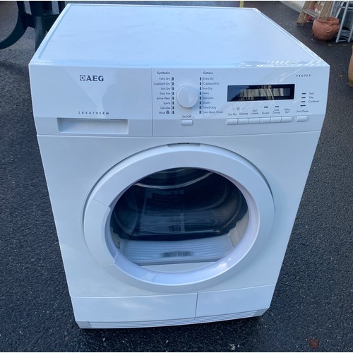 349 - AEG Lavatherm condenser dryer, working order with manual