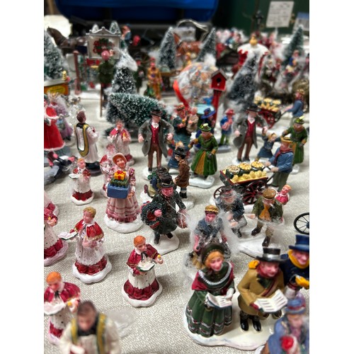 176 - Large selection Lemax christmas village scene figures