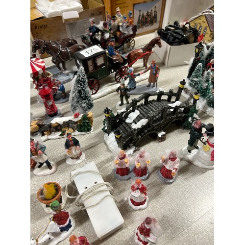 176 - Large selection Lemax christmas village scene figures