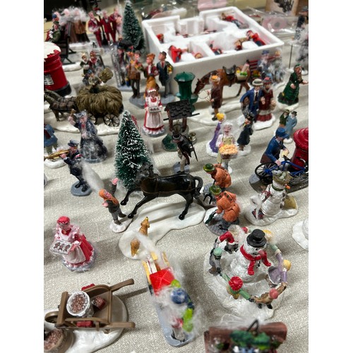 176 - Large selection Lemax christmas village scene figures