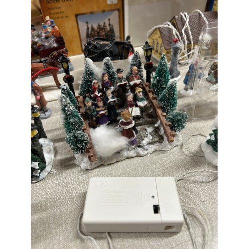 176 - Large selection Lemax christmas village scene figures