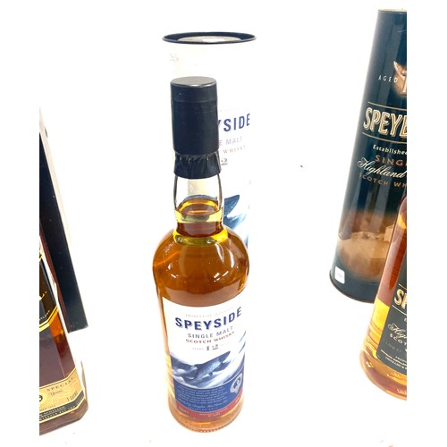 80 - 3 Boxed bottles of Whiskey includes Johnnie Walker Black label, Speyside single malt, Speyburn Hignh... 