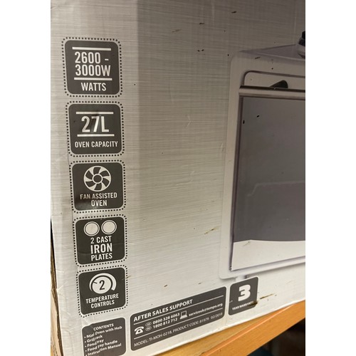 372 - Ambiano mini oven with hob 2600-3000W- Untested
Model no- TI-M0H-O218