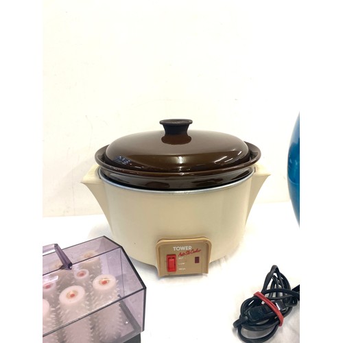 A tower auto slow cooker, light up globe and currys 16 heated rollers