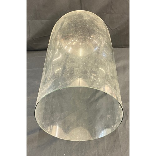 75 - Large glass dome without base, approximate height 17 inches, base diameter 9 inches