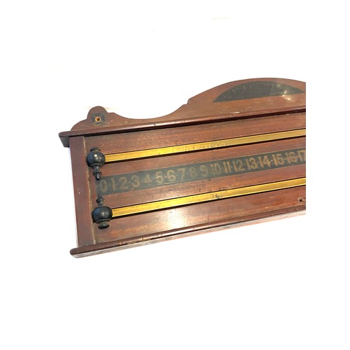 39 - Antique game score board, approximate measurements: Length 31 inches, Height 11.5 inches