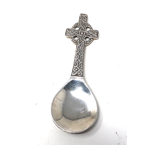 5 - Glasgow Silver Scottish Iona style Robert Allison tea caddy spoon