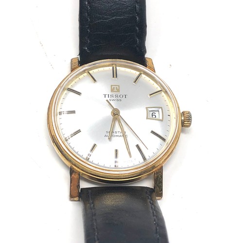 375 - Vintage gents Tissot seastar automatic wristwatch the watch is ticking