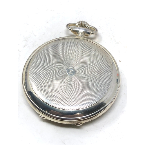 364 - Boxed Rotary Sterling Silver Half Hunter Pocket Watch the watch is ticking original box and booklets