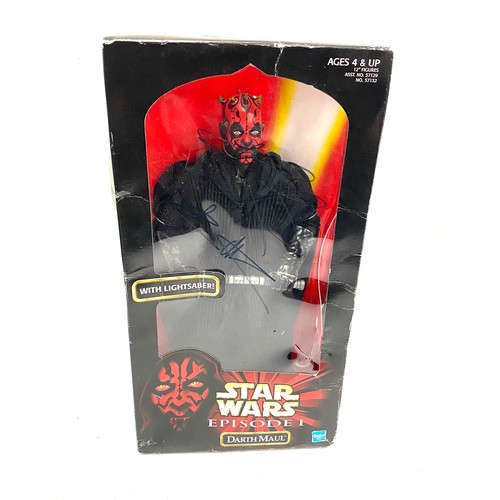 14 - Hasbro boxed Star Wars Episode 1 Darth Maul, signed by actor