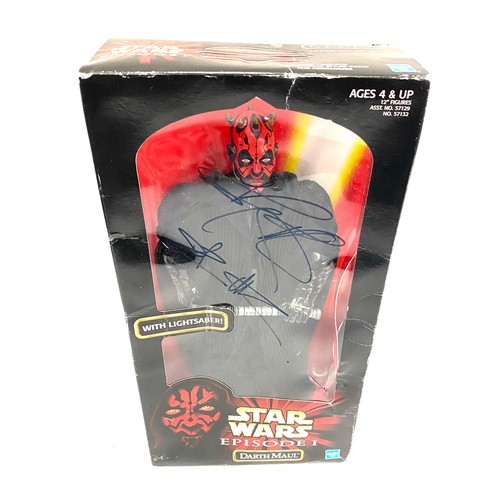 14 - Hasbro boxed Star Wars Episode 1 Darth Maul, signed by actor