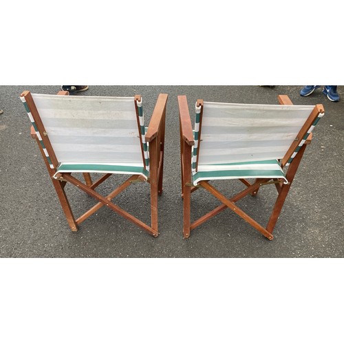 2 folding fabric directors chairs
