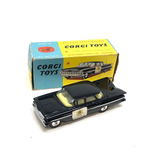 408 - Corgi Toys 223 Chevrolet  state patrol Police Car in excellent condition boxed