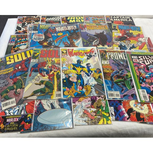 4 - Selection of Marvel comics includes Fantastic Four, Silver Surfer, Prowler etc
