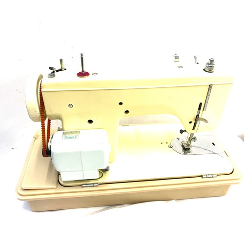 Vintage cased Janome new home sewing machine, 543210, untested