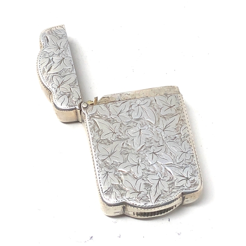 57 - Antique silver vesta case