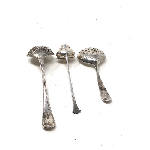 55 - 3 antique silver sifter spoons