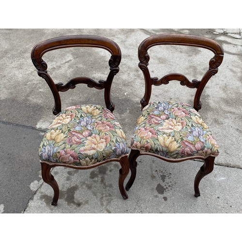 452 - Pair of mahogany hall chairs