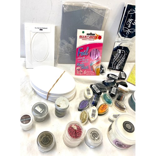 296 - Selection of craft embossing powder, inks etc