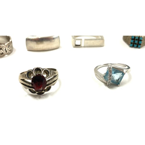 522 - Selection of assorted silver hallmarked rings