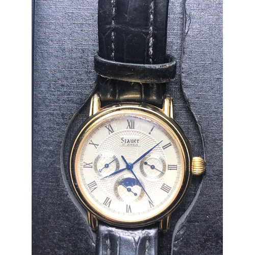 383 - Gents stauer automatic wristwatch the watch is ticking