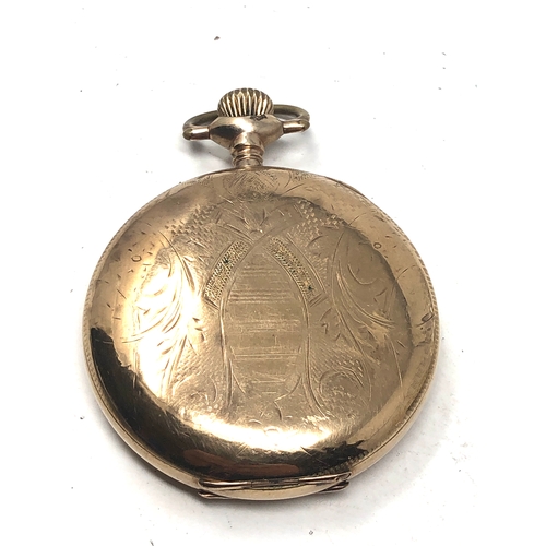 370 - Rolled gold elgin full hunter  pocket watch  the watch is ticking