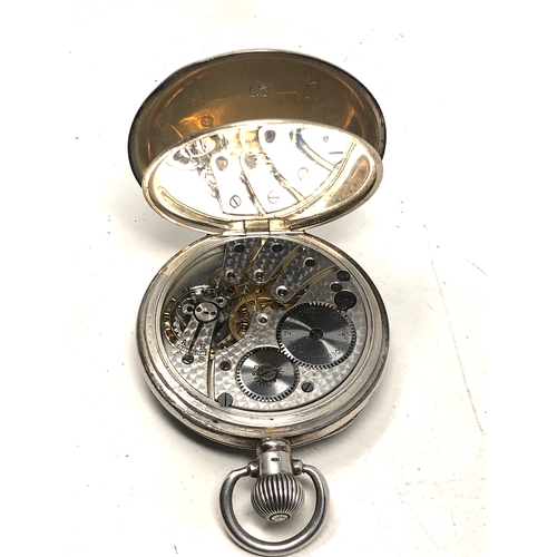 367 - silver northern goldsmiths co open face pocket watch  the watch is ticking