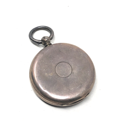 365 - silver john bennett london open face pocket watch  the watch is ticking