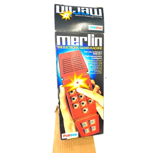 20 - Boxed Merlin electronic games machine, untested