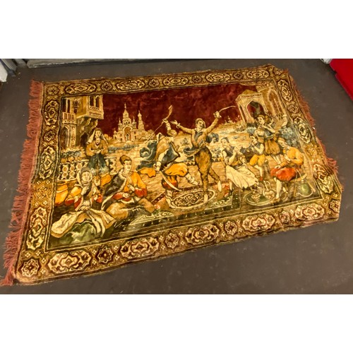 322 - Vintage asian run measures approx 76 inches by 47.5 inches