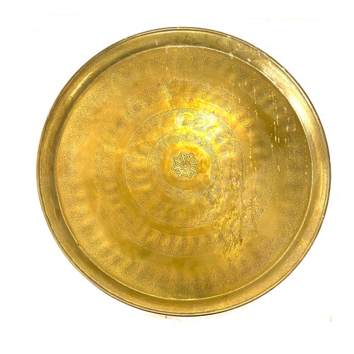 113 - Large brass charger diameter approx 22 inches diameter