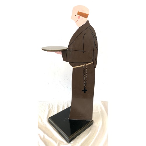 195 - Vintage wooden Monks serving stand height approx 35 inches