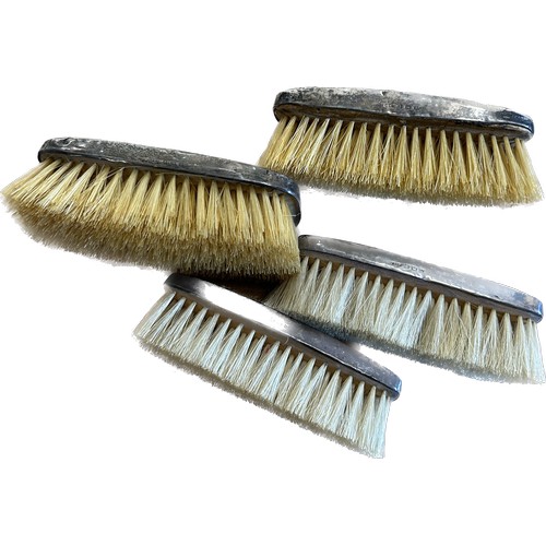 548 - Gentleman's hallmarked silver brush set, full hallmarks