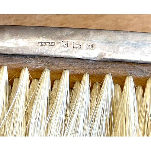 548 - Gentleman's hallmarked silver brush set, full hallmarks