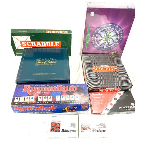 178 - Selection of vintage and later games includes Scrabble, Who wants to be a millionaire etc