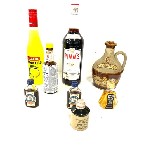 89 - Selection of alcohol includes Bronte, Pimms, whiskey miniatures etc
