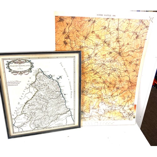 145 - Vintage framed map and 1 other
