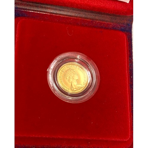 567 - Cased 1980 Proof half Sovereign with paper work